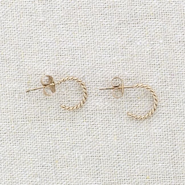 STEEL HOOP EARRINGS 1 CM