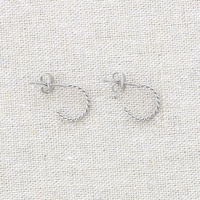 STEEL HOOP EARRINGS 1 CM