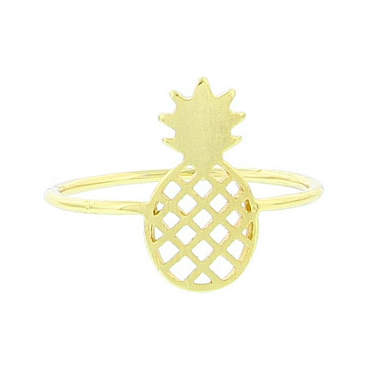 3 MILS GOLD PLATED PINEAPPLE RING