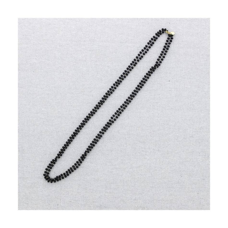 LONG NECKLACE WITH FACETED CRYSTAL BEADS 1.3M*4MM
