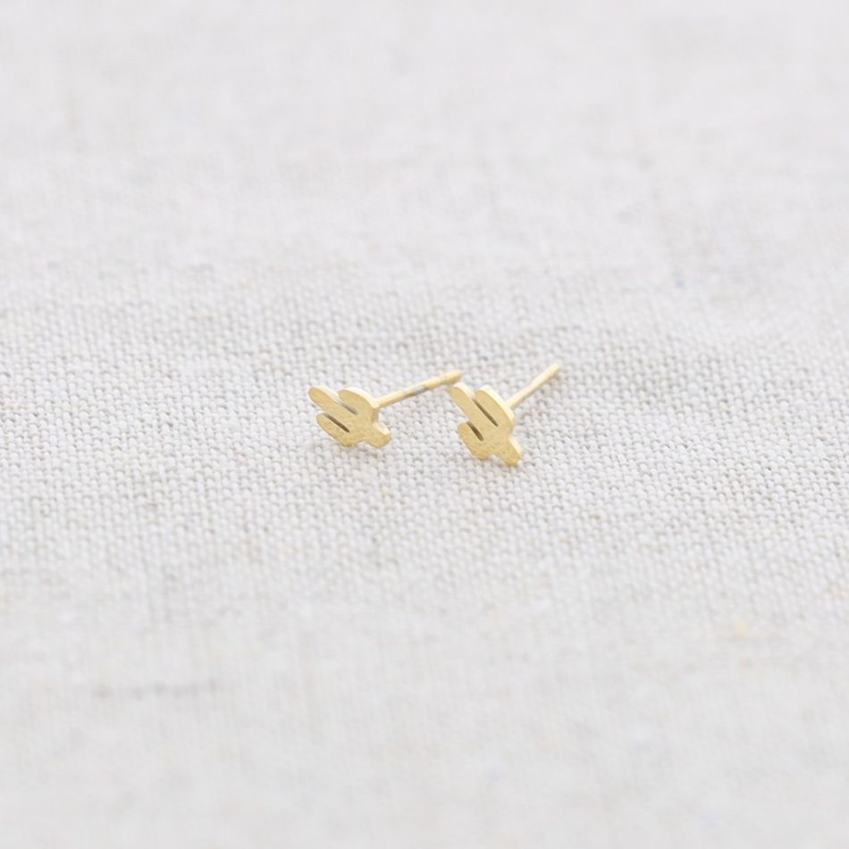 PENDIENTES PRESIÓN ACERO CACTUS