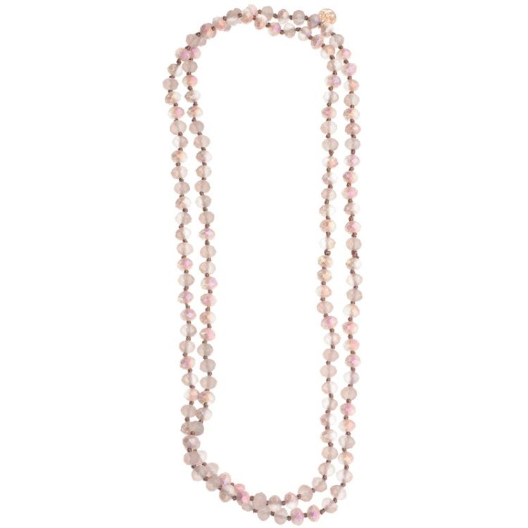 LONG FACETED CRYSTAL NECKLACE 1.2M*8MM