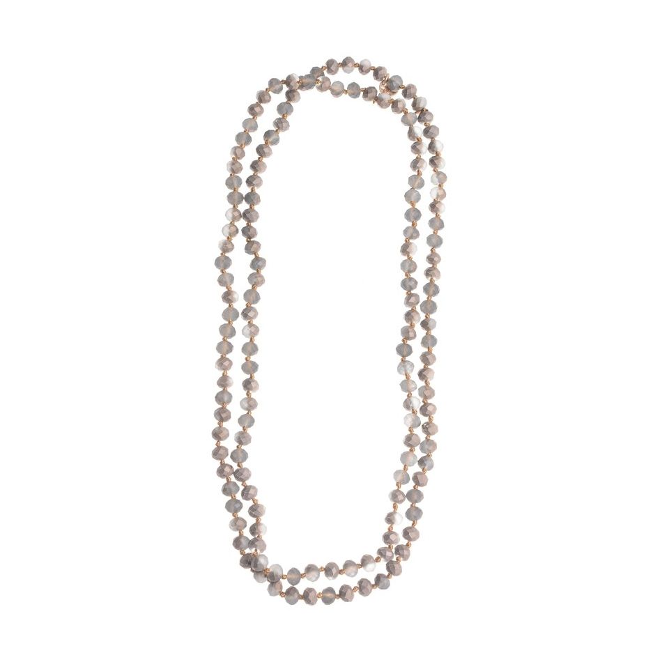 LONG FACETED CRYSTAL NECKLACE 1.2M*8MM