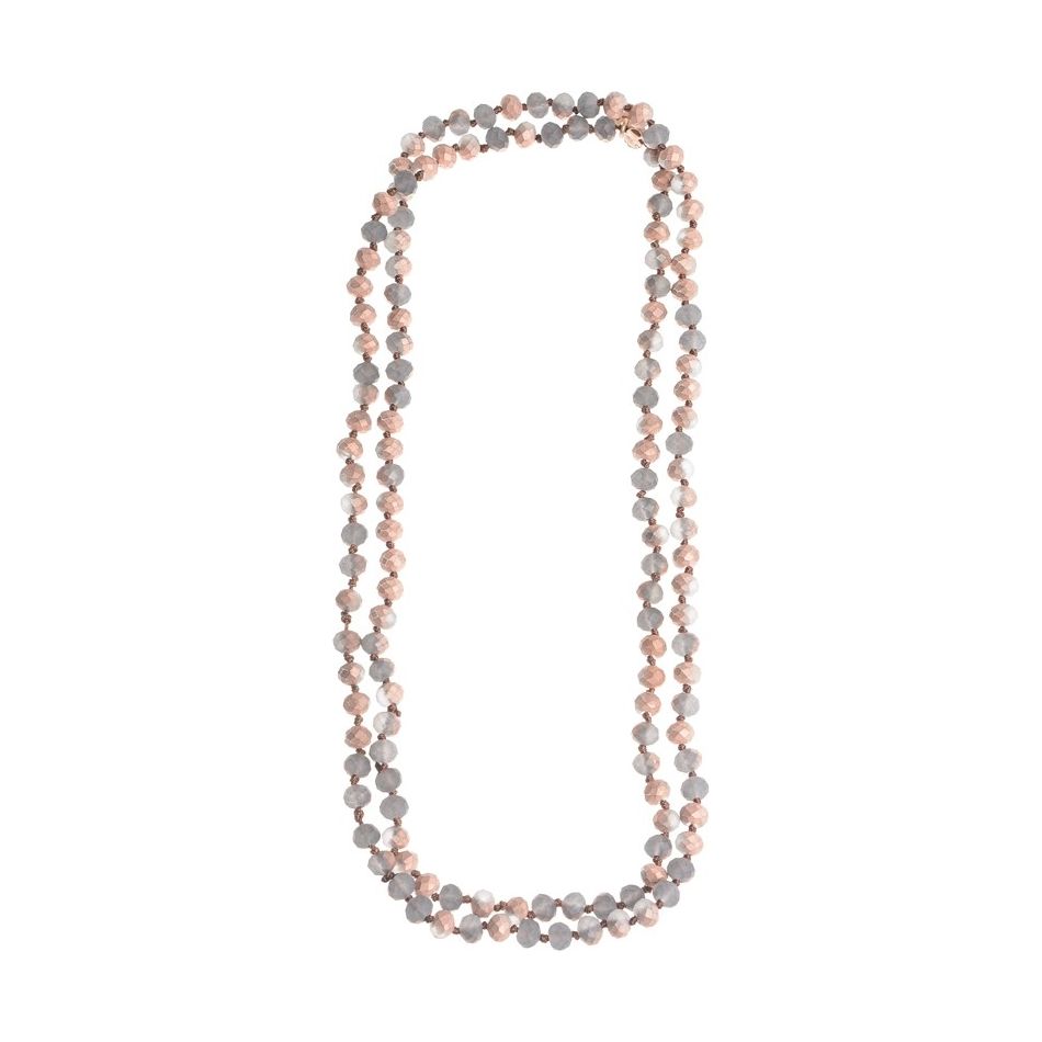 LONG FACETED CRYSTAL NECKLACE 1.2M*8MM