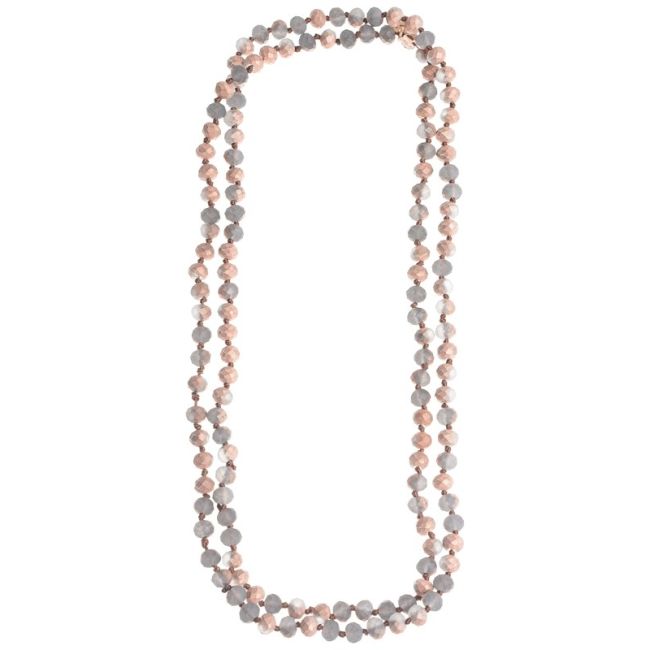 LONG FACETED CRYSTAL NECKLACE 1.2M*8MM