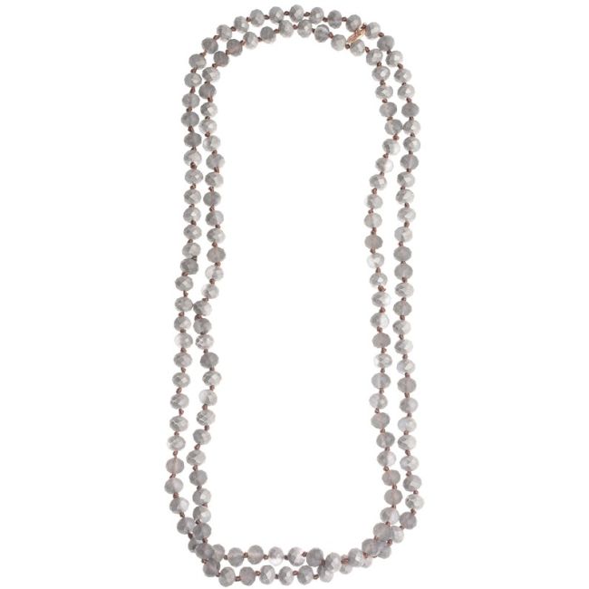 LONG FACETED CRYSTAL NECKLACE 1.2M*8MM