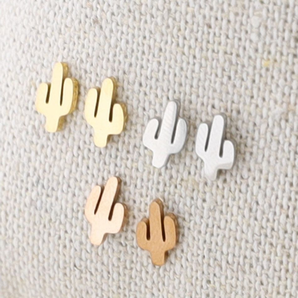 PENDIENTES PRESIÓN ACERO CACTUS