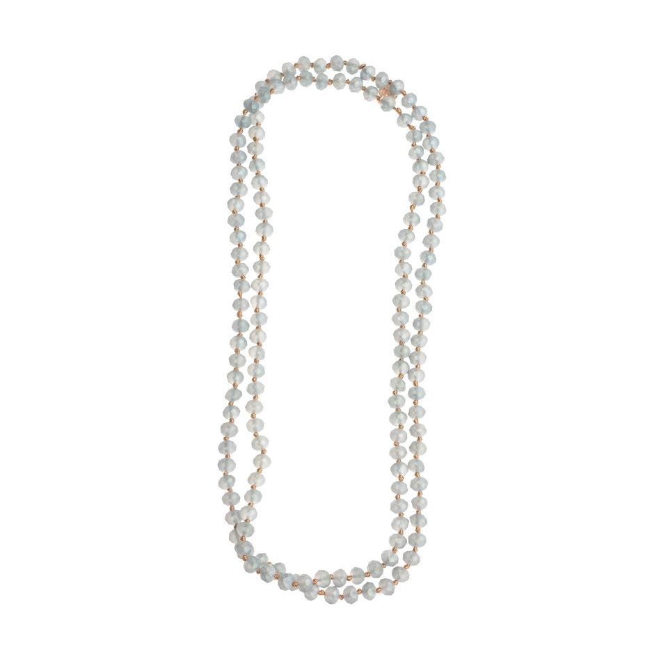 LONG FACETED CRYSTAL NECKLACE 1.2M*8MM