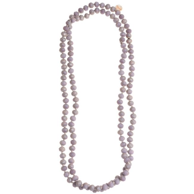LONG FACETED CRYSTAL NECKLACE 1.2M*8MM