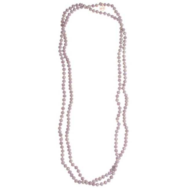 LONG FACETED CRYSTAL NECKLACE 1.5M*6MM