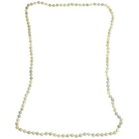 MATT FACETED STONE LONG NECKLACE 1.2M*8MM