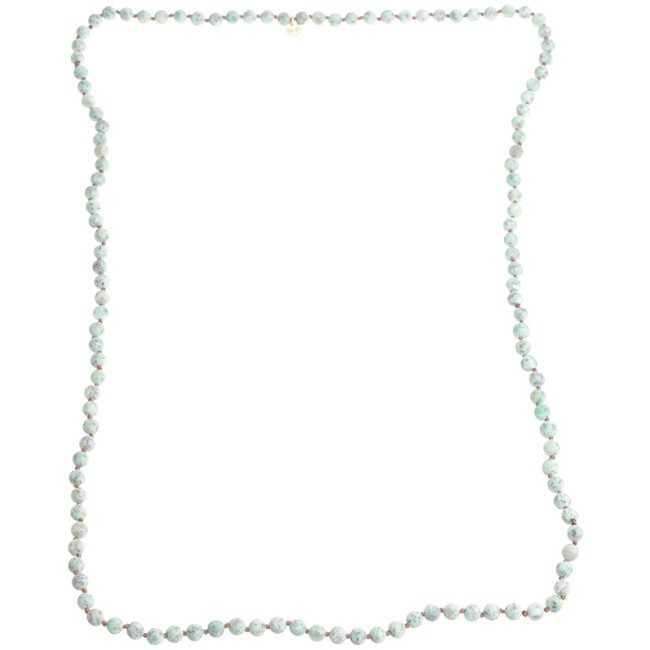 MATT FACETED STONE LONG NECKLACE 1.2M*8MM