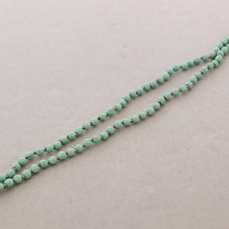 MATT FACETED STONE LONG NECKLACE 1.5M*6MM