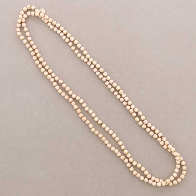 MATT FACETED STONE LONG NECKLACE 1.5M*6MM