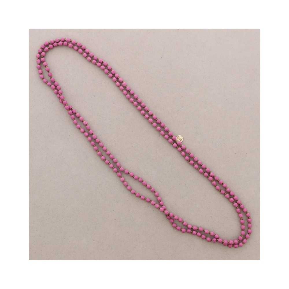 MATT FACETED STONE LONG NECKLACE 1.5M*6MM