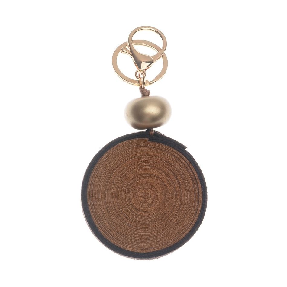 SUEDE SPIRAL KEYCHAIN