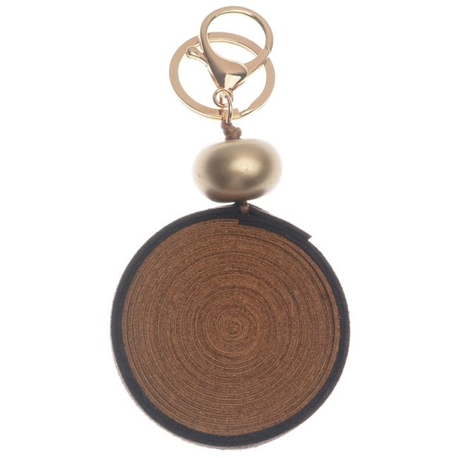 SUEDE SPIRAL KEYCHAIN