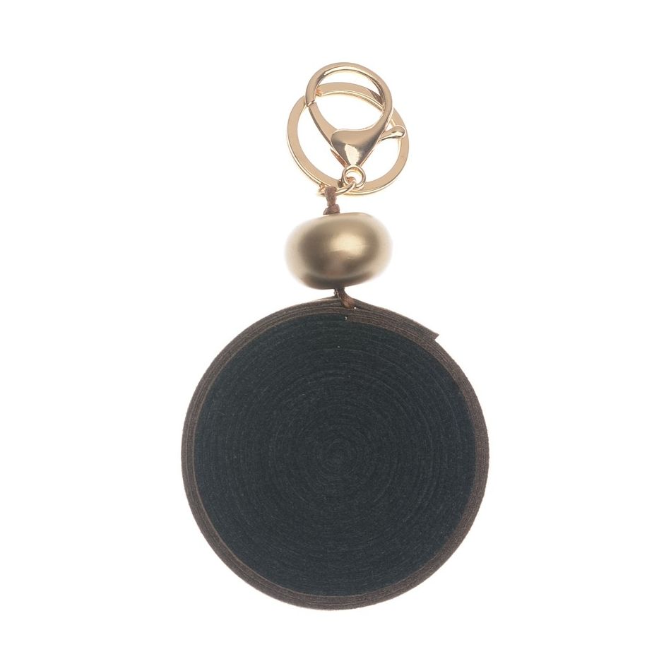 SUEDE SPIRAL KEYCHAIN