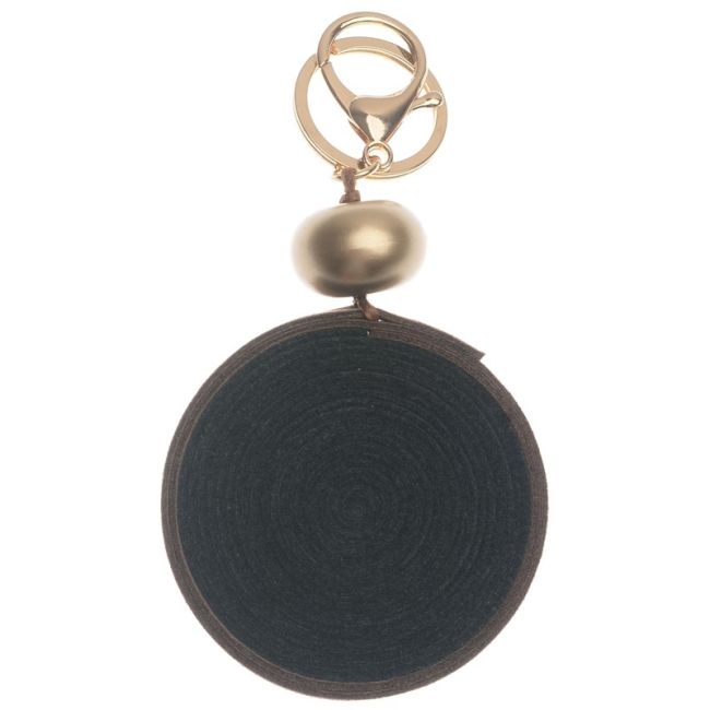SUEDE SPIRAL KEYCHAIN