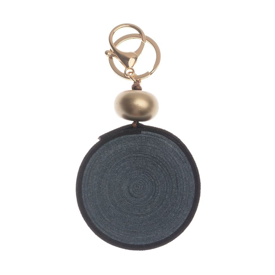 SUEDE SPIRAL KEYCHAIN