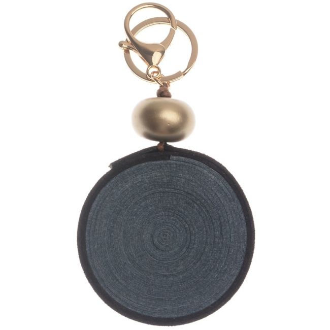 SUEDE SPIRAL KEYCHAIN