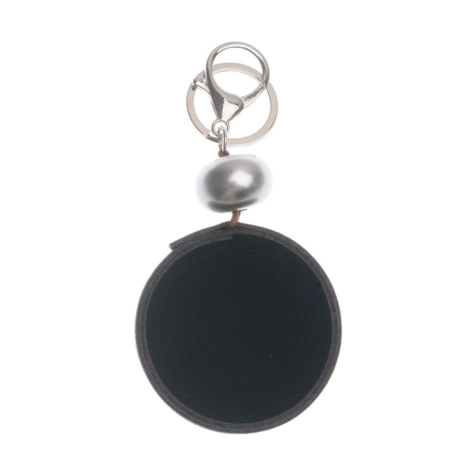 SUEDE SPIRAL KEYCHAIN