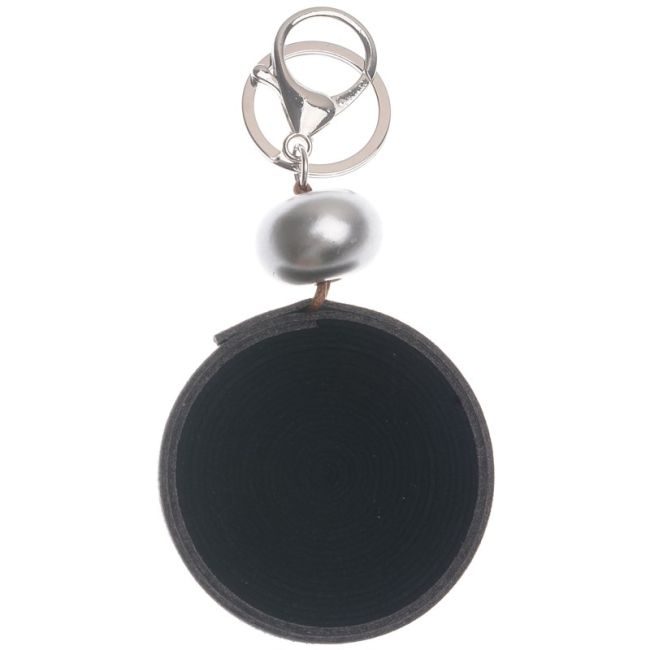 SUEDE SPIRAL KEYCHAIN