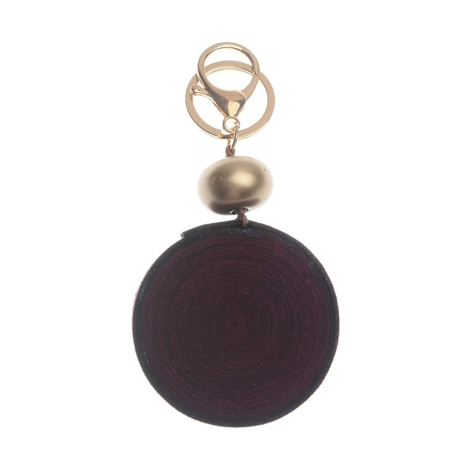 SUEDE SPIRAL KEYCHAIN