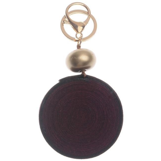 SUEDE SPIRAL KEYCHAIN