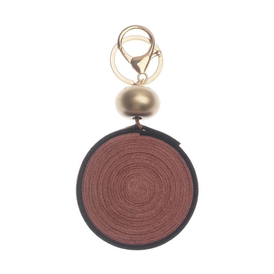SUEDE SPIRAL KEYCHAIN