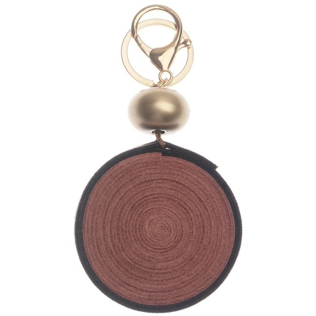 SUEDE SPIRAL KEYCHAIN