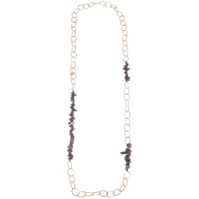 COLLAR LARGO ESLABONES PIEDRAS
