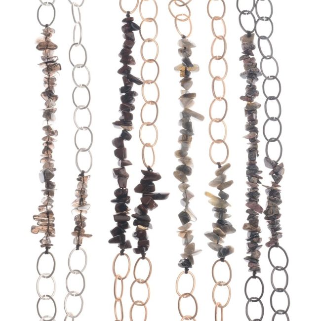 COLLAR LARGO ESLABONES PIEDRAS
