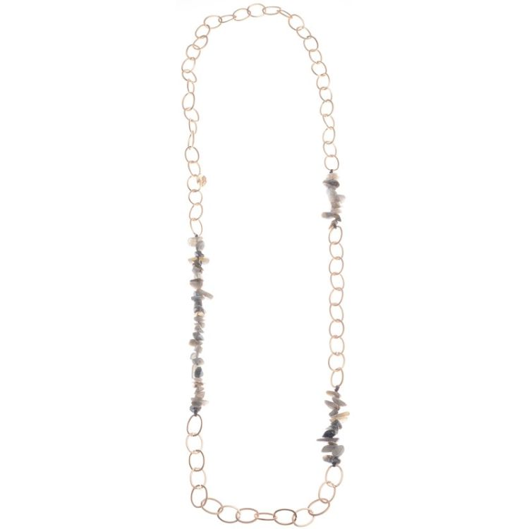 COLLAR LARGO ESLABONES PIEDRAS 2