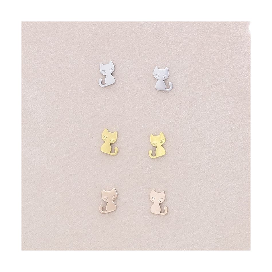 KITTEN STAINLESS STEEL EARRINGS