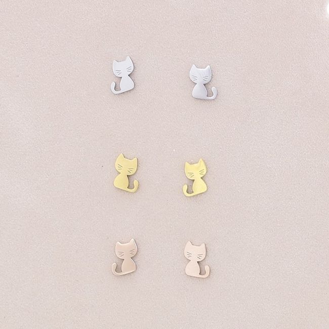 KITTEN STAINLESS STEEL EARRINGS