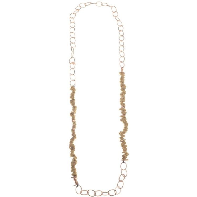 COLLAR LARGO ESLABONES TELA 2