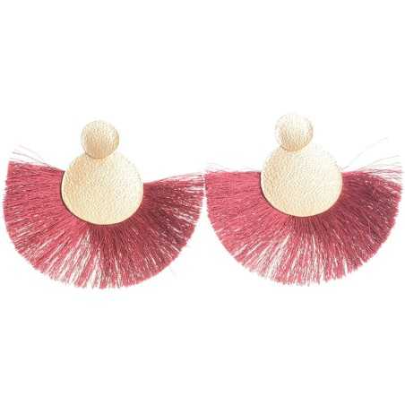 FRINGED FAN METAL EARRINGS