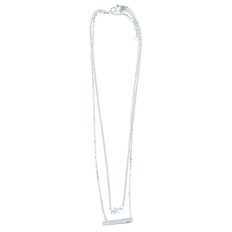 FINE DOUBLE METAL SHORT NECKLACE