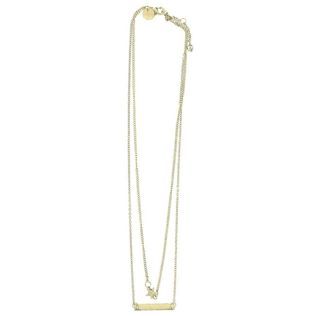 FINE DOUBLE METAL SHORT NECKLACE