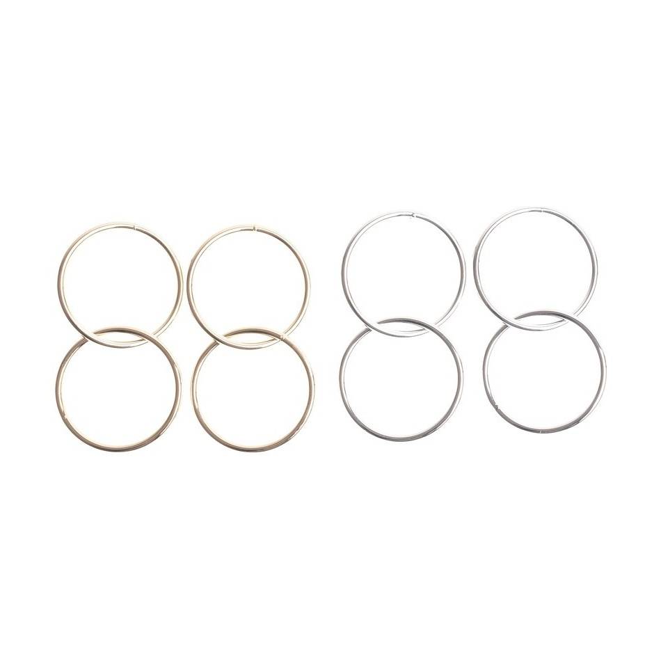 PENDIENTES DOBLE ARO METAL