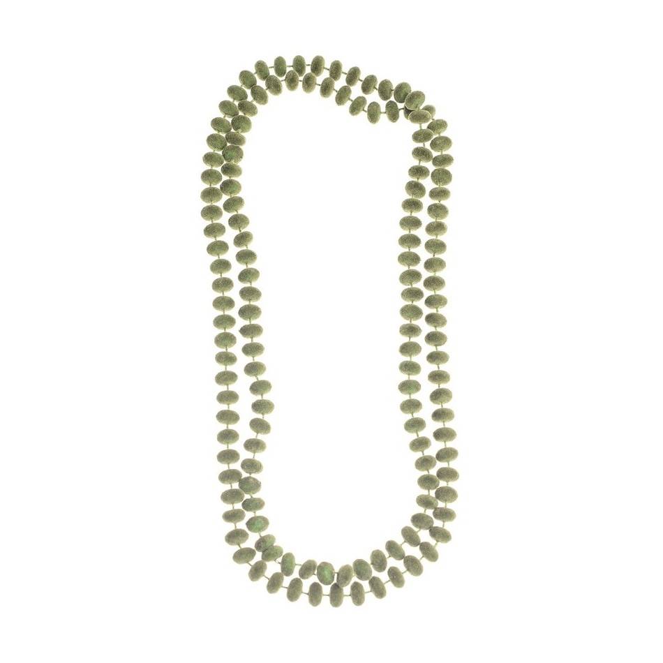 COLLAR LARGO BOLAS TERCIOPELO 1.3M