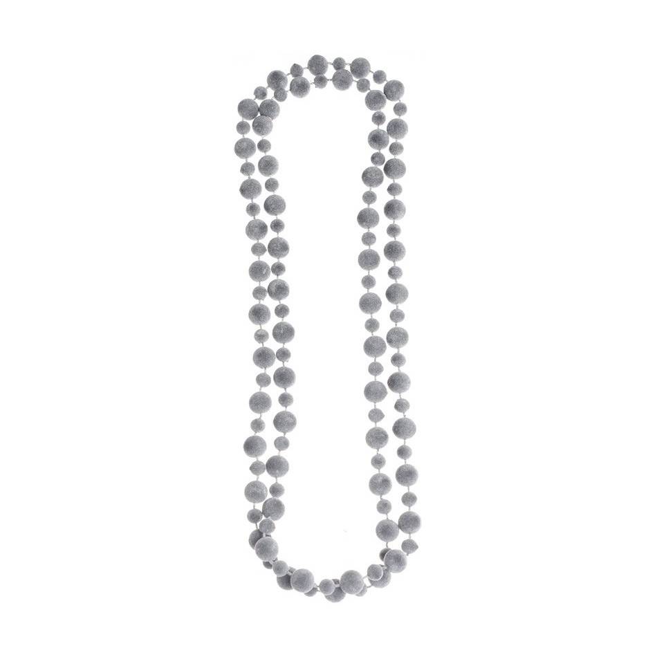 COLLAR LARGO BOLAS TERCIOPELO 1.3M