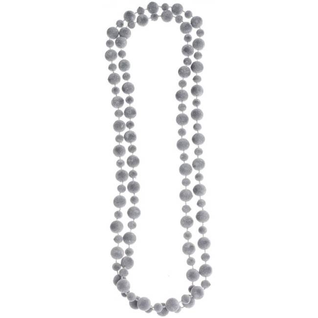 COLLAR LARGO BOLAS TERCIOPELO 1.3M