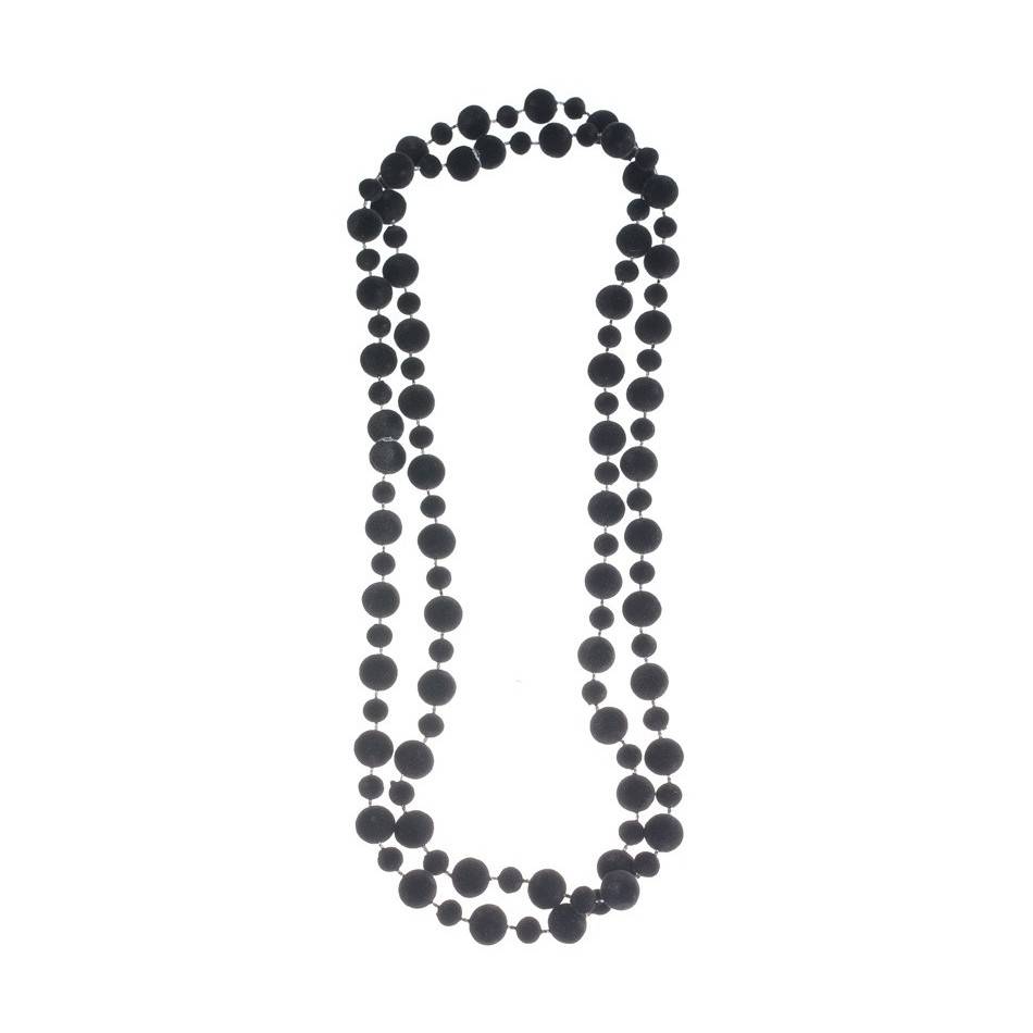 COLLAR LARGO BOLAS TERCIOPELO 1.3M