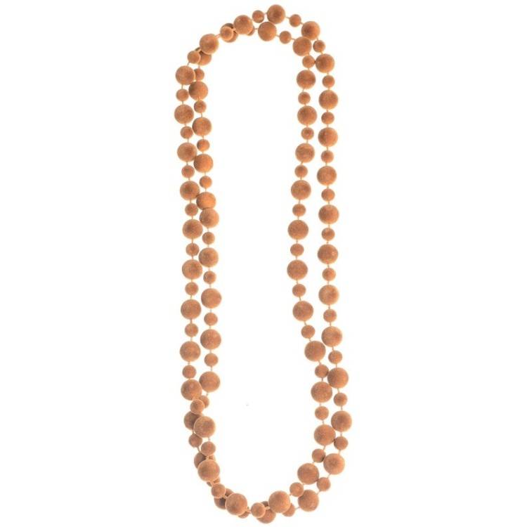 COLLAR LARGO BOLAS TERCIOPELO 1.3M 2