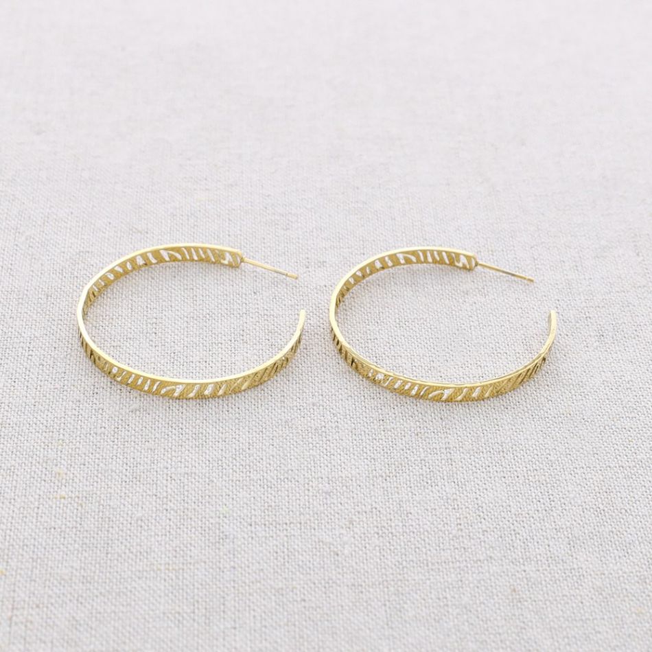 STEEL HOOP EARRINGS
