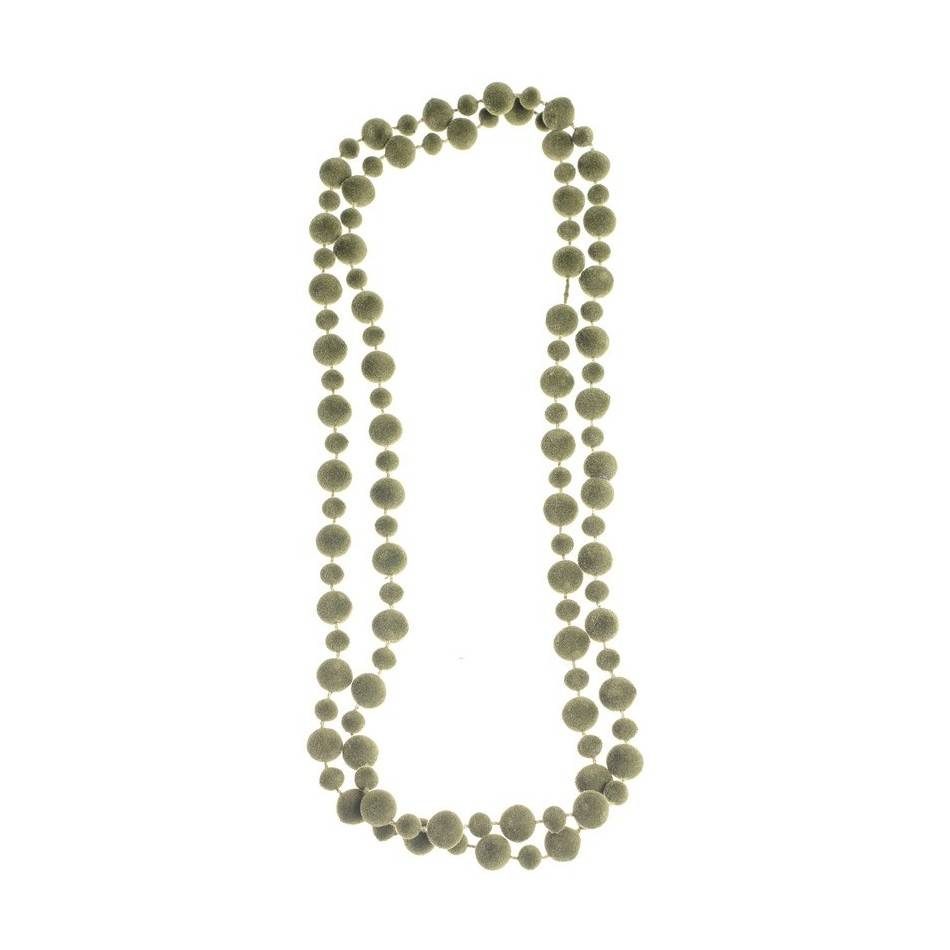 COLLAR LARGO BOLAS TERCIOPELO 1.3M