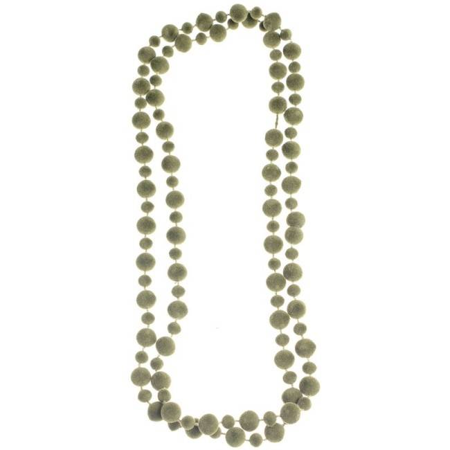 COLLAR LARGO BOLAS TERCIOPELO 1.3M