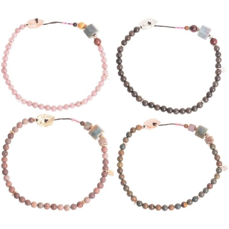 METAL STONE BEADS SHORT NECKLACE 2